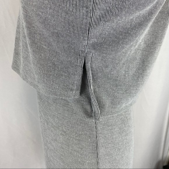 🌷 TopShop Pinstripe Kite Back Layered 3/4 Sleeve Mini Dress Size US 2 - Picture 4 of 11